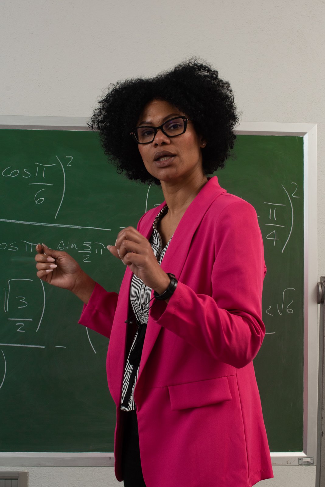 Portrait of a Teacher While Teaching